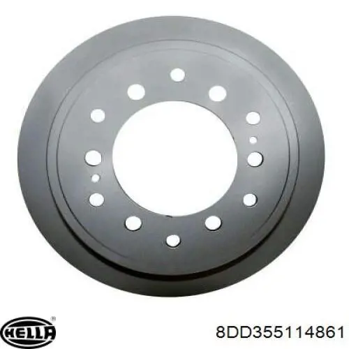 8DD 355 114-861 HELLA disco de freno trasero