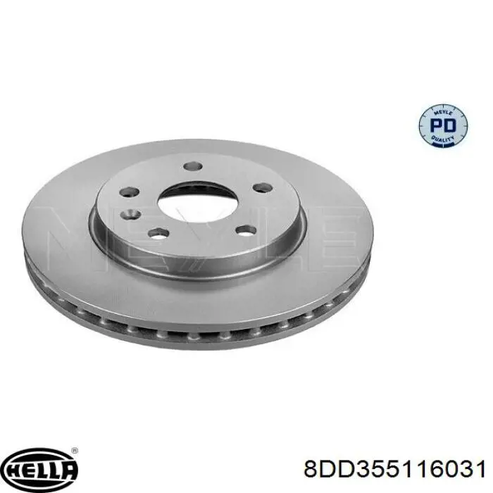 8DD 355 116-031 HELLA freno de disco delantero