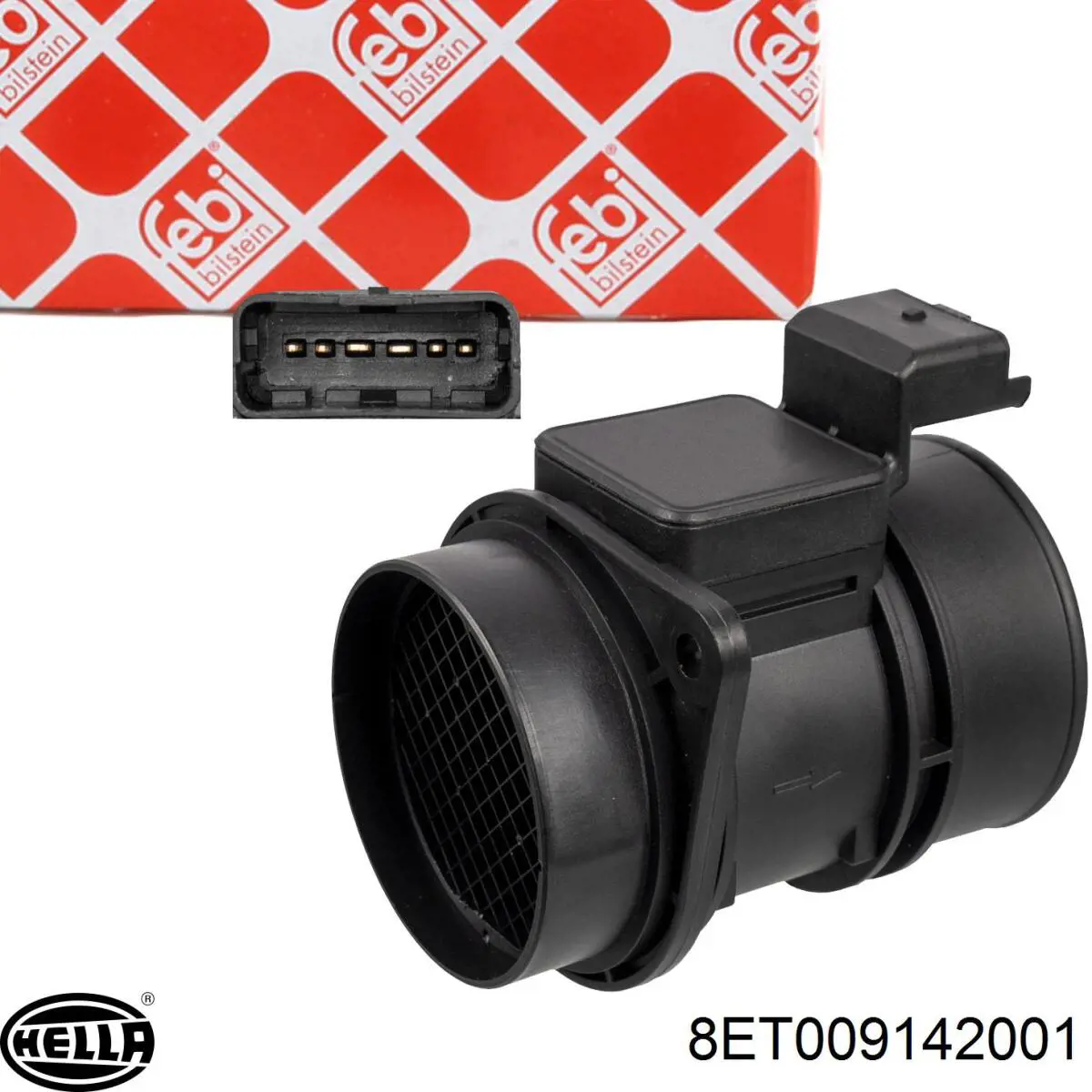 8ET009142001 HELLA sensor de flujo de aire/medidor de flujo (flujo de aire masibo)