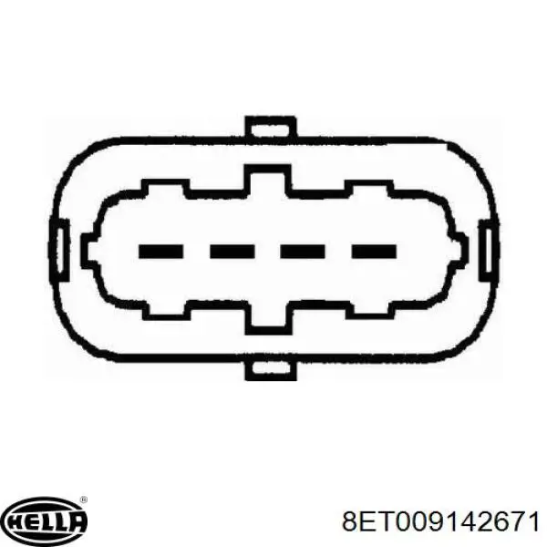 8ET 009 142-671 HELLA sensor de flujo de aire/medidor de flujo (flujo de aire masibo)