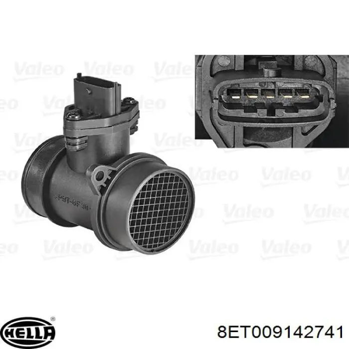 8ET 009 142-741 HELLA sensor de flujo de aire/medidor de flujo (flujo de aire masibo)