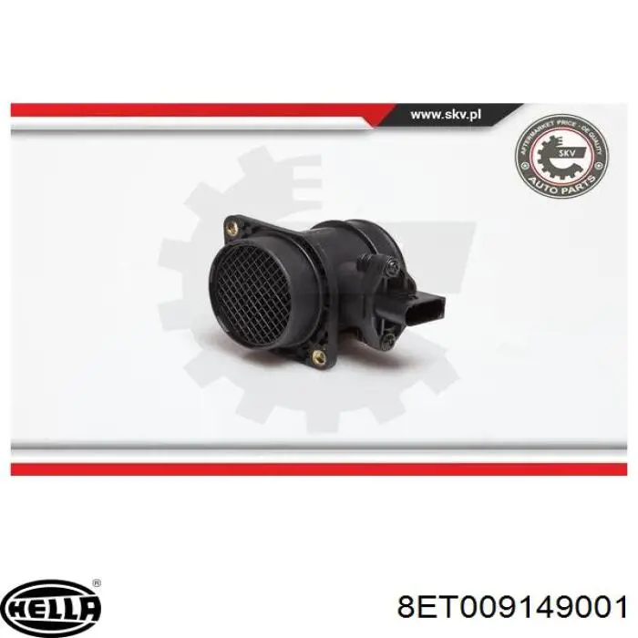 8ET 009 149-001 HELLA sensor de flujo de aire/medidor de flujo (flujo de aire masibo)