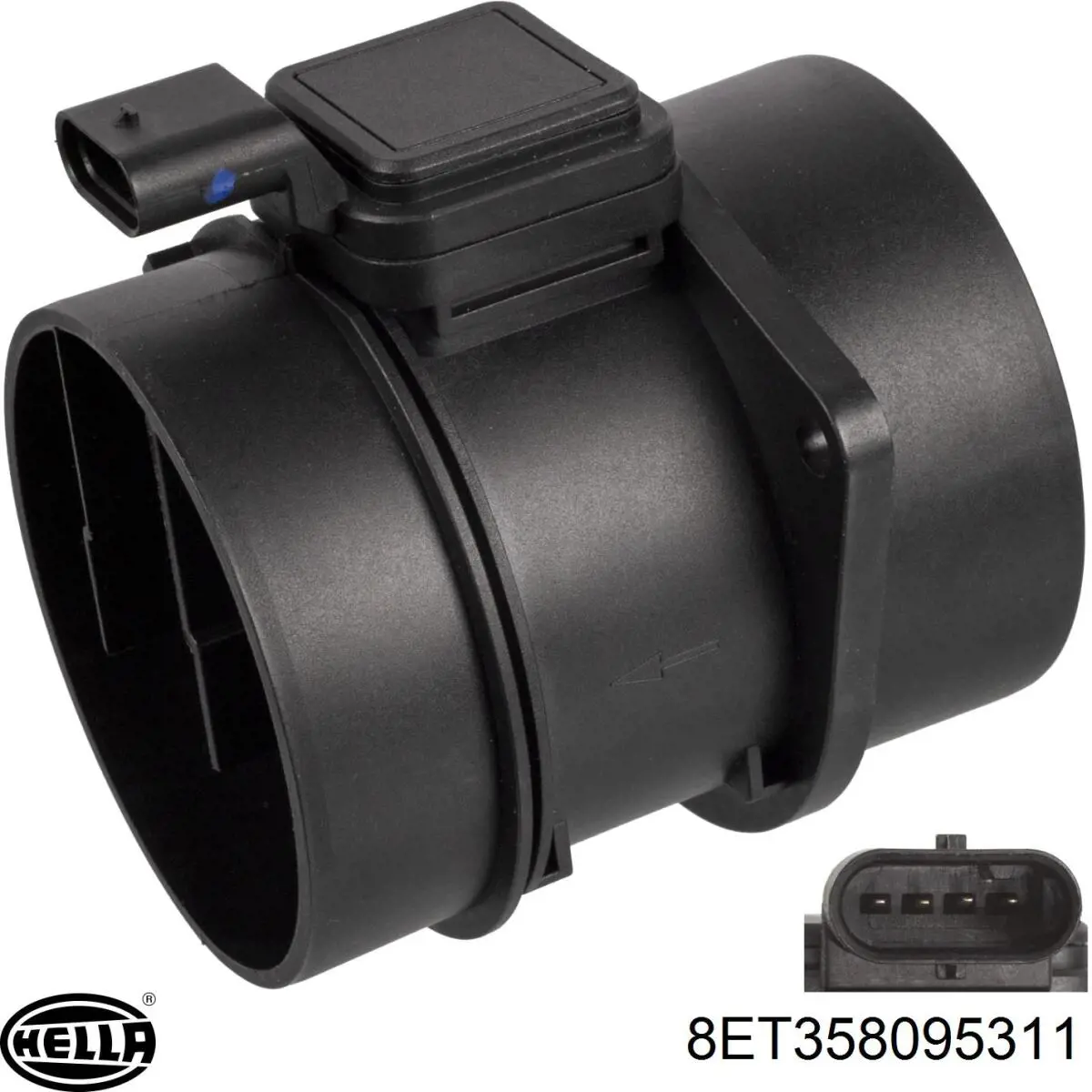 8ET358095311 HELLA sensor de flujo de aire/medidor de flujo (flujo de aire masibo)