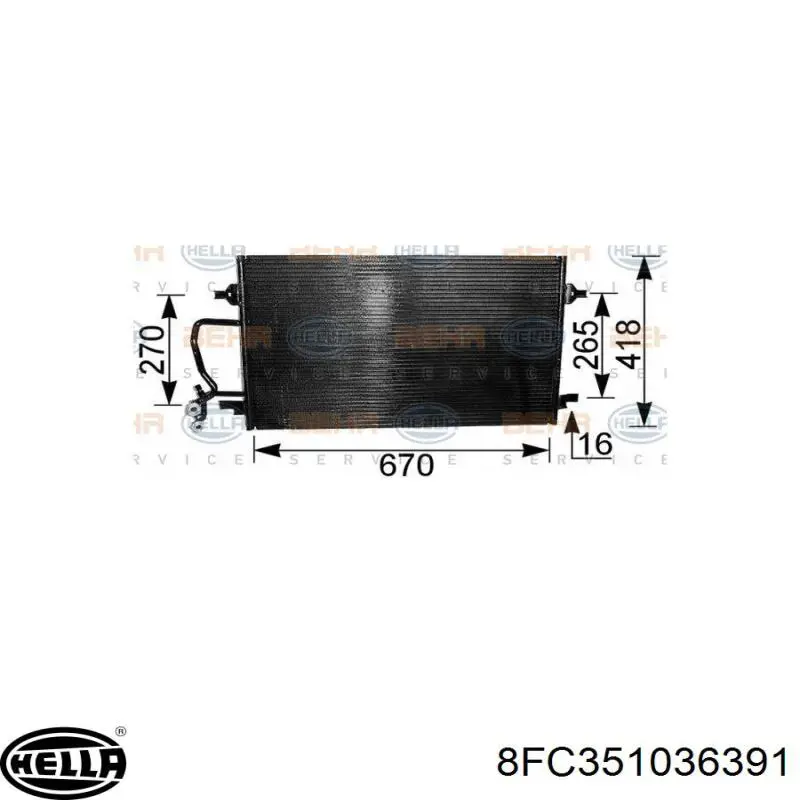  Condensador aire acondicionado para Audi A8 4D2, 4D8