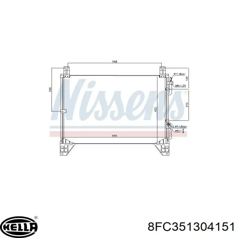  Condensador aire acondicionado para SsangYong Rexton RJ