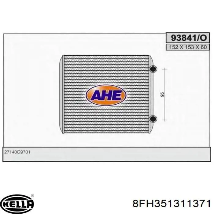  Radiador de calefacción para Nissan Patrol K260