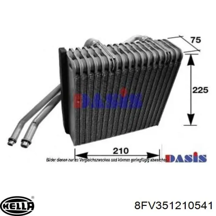  Evaporador, aire acondicionado para Volkswagen Lupo 6X, 6E