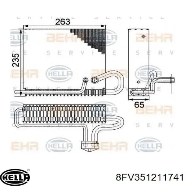  Evaporador, aire acondicionado para Mercedes Vito 639