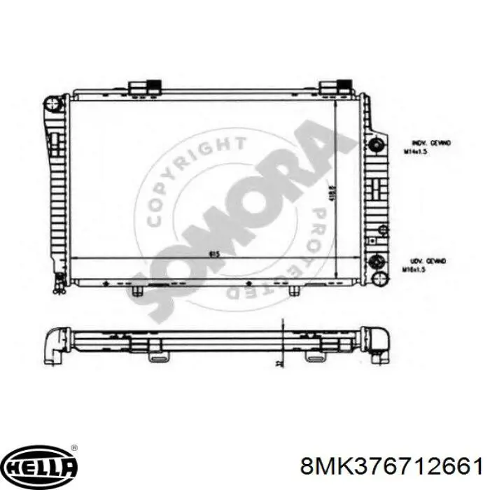 A2025007903 Mercedes radiador refrigeración del motor