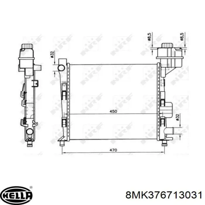 500508A2 Polcar radiador refrigeración del motor