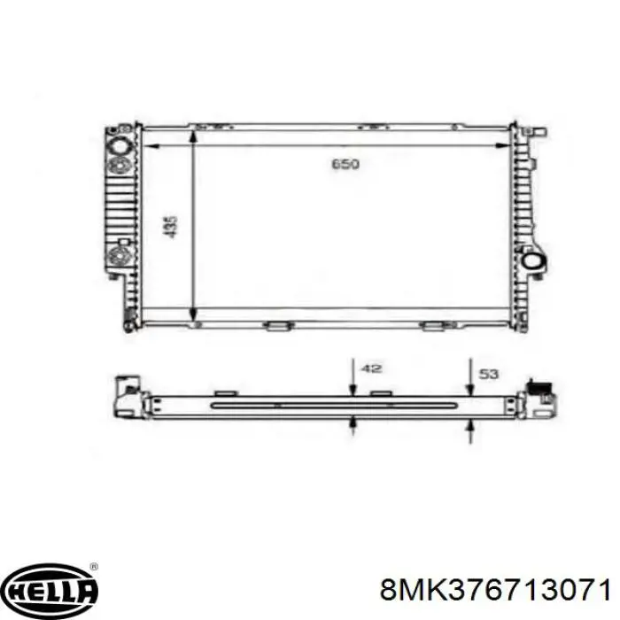 6002092 VAN Wezel radiador refrigeración del motor