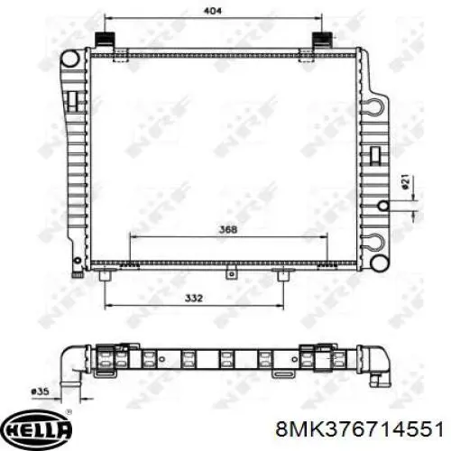 A 202 500 29 03 Mercedes radiador refrigeración del motor