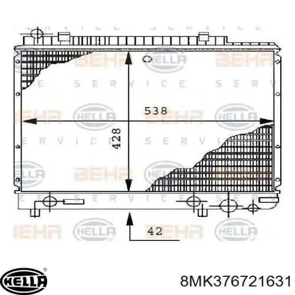 A9015003600 Mercedes radiador refrigeración del motor