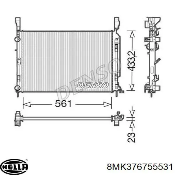 606208B3 Polcar radiador refrigeración del motor