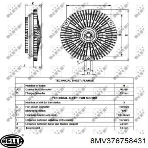 4.67740 Diesel Technic embrague, ventilador del radiador