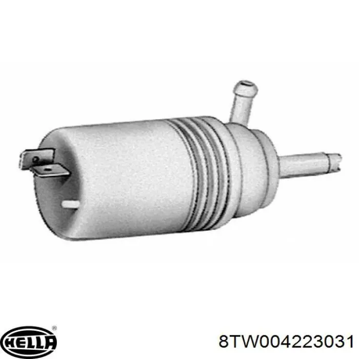 8TW004223031 HELLA bomba de limpiaparabrisas delantera