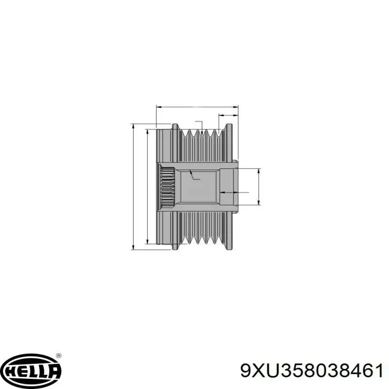 9XU 358 038-461 HELLA poleas juego de piezas