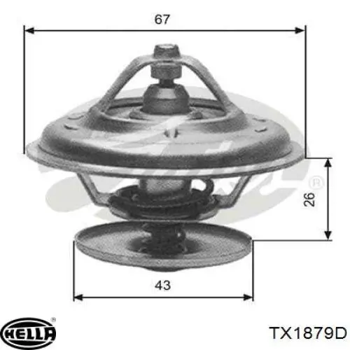 TX1879D HELLA termostato, refrigerante