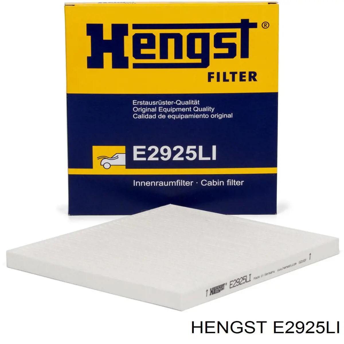 E2925LI Hengst filtro de habitáculo