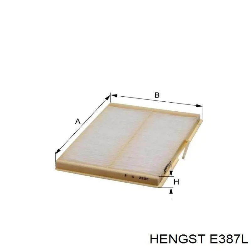 E387L Hengst filtro de aire