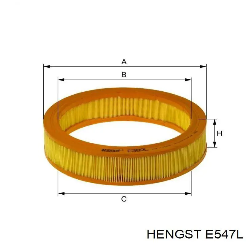 E547L Hengst filtro de aire