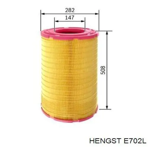 E702L Hengst filtro de aire