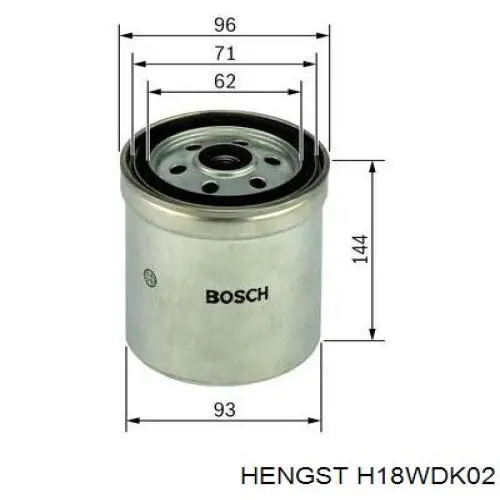 H18WDK02 Hengst filtro combustible