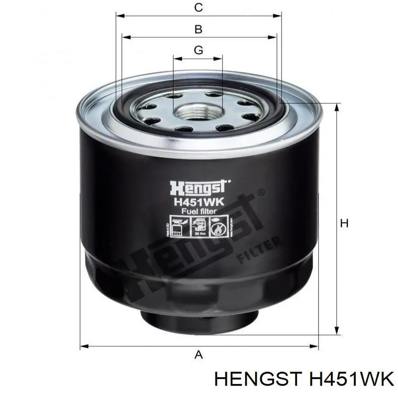 H451WK Hengst filtro combustible