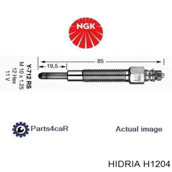 H1204 Hidria bujía de incandescencia