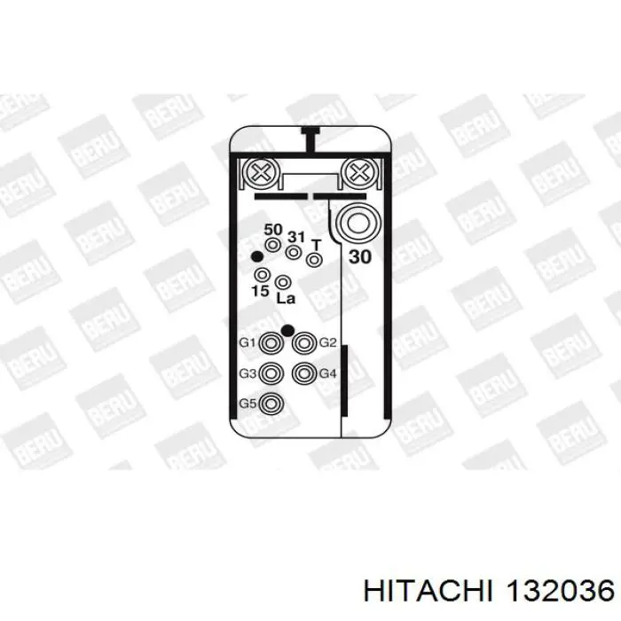 132036 Hitachi relé de bujía de precalentamiento