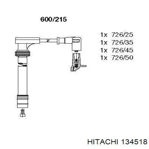 134518 Hitachi juego de cables de encendido