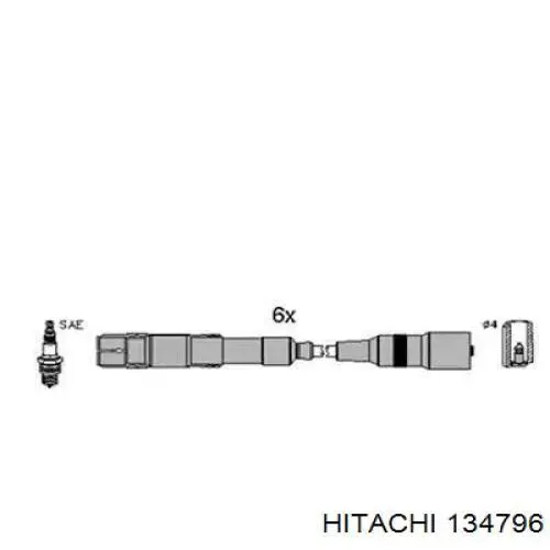 134796 Hitachi juego de cables de encendido