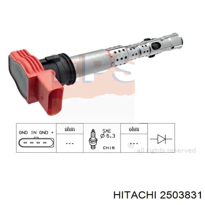 2503831 Hitachi bobina de encendido