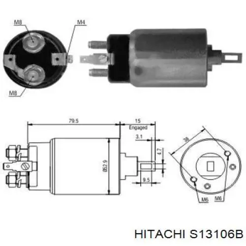 S13-106B Hitachi motor de arranque