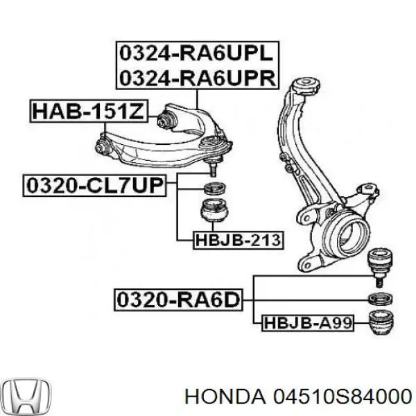  Rótula de suspensión inferior para Honda Accord 6 