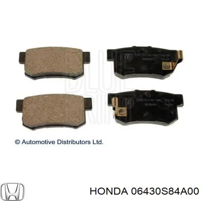 06430S84A00 Honda pastillas de freno traseras