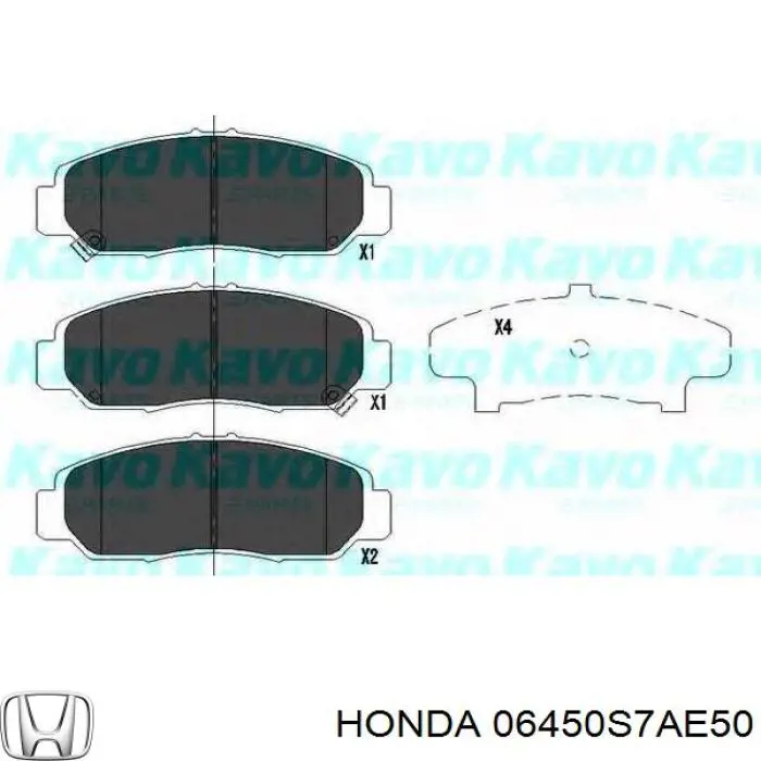 06450S7AE50 Honda pastillas de freno delanteras