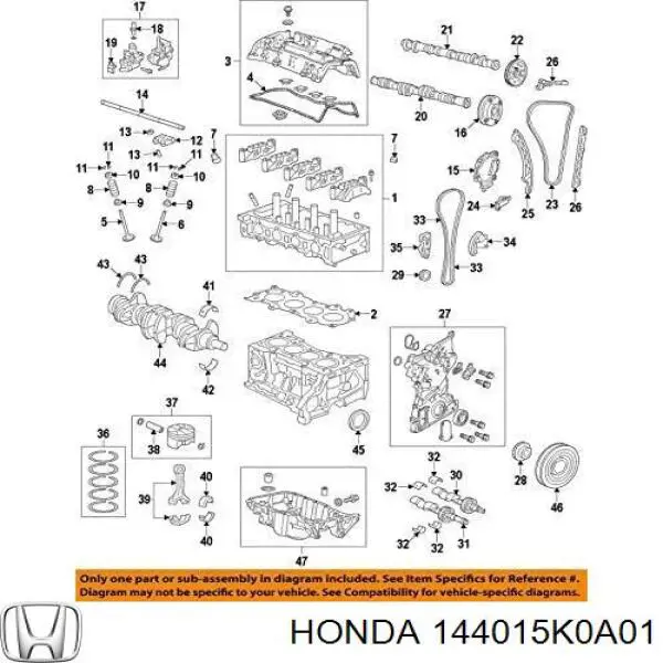 144015K0A01 Honda 