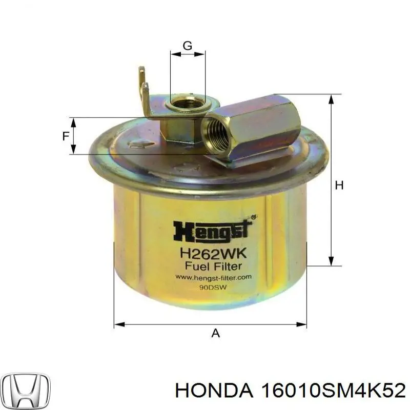 16010SM4K52 Honda filtro combustible