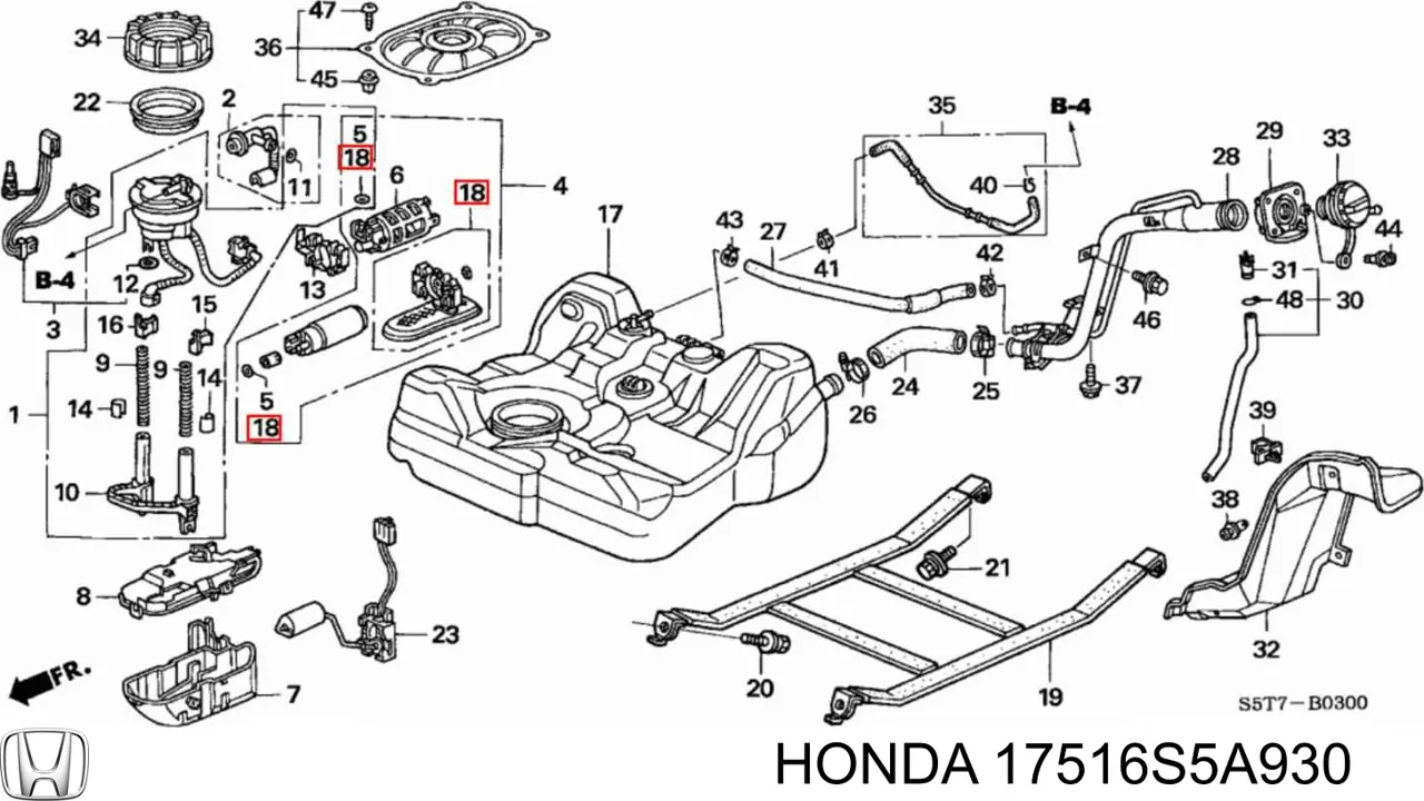  Filtro, unidad alimentación combustible para Honda STREAM RN