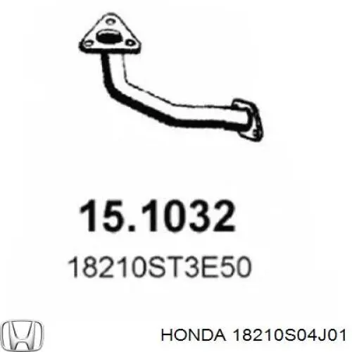  Tubo de admisión del silenciador de escape delantero para Honda Civic 6 