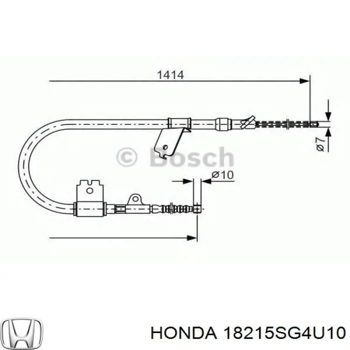 18215SG4U10 Honda soporte, silenciador