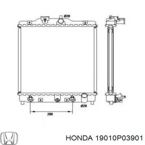 19010P03901 Honda radiador refrigeración del motor