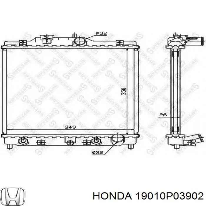 19010P03902 Honda radiador refrigeración del motor