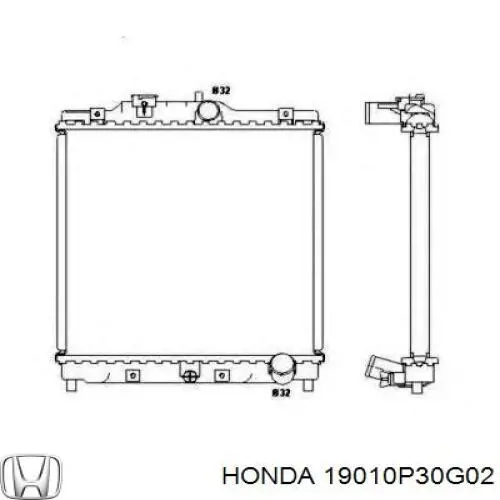 19010P30G02 Honda radiador refrigeración del motor