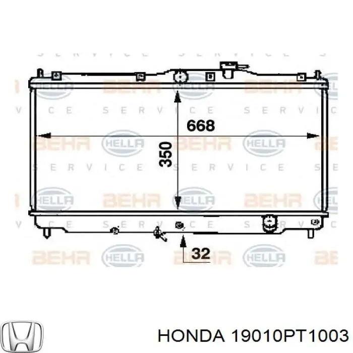 19010PT1003 Honda radiador refrigeración del motor