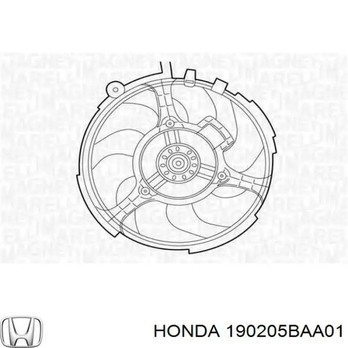  Rodete ventilador, refrigeración de motor para Honda Civic 10 