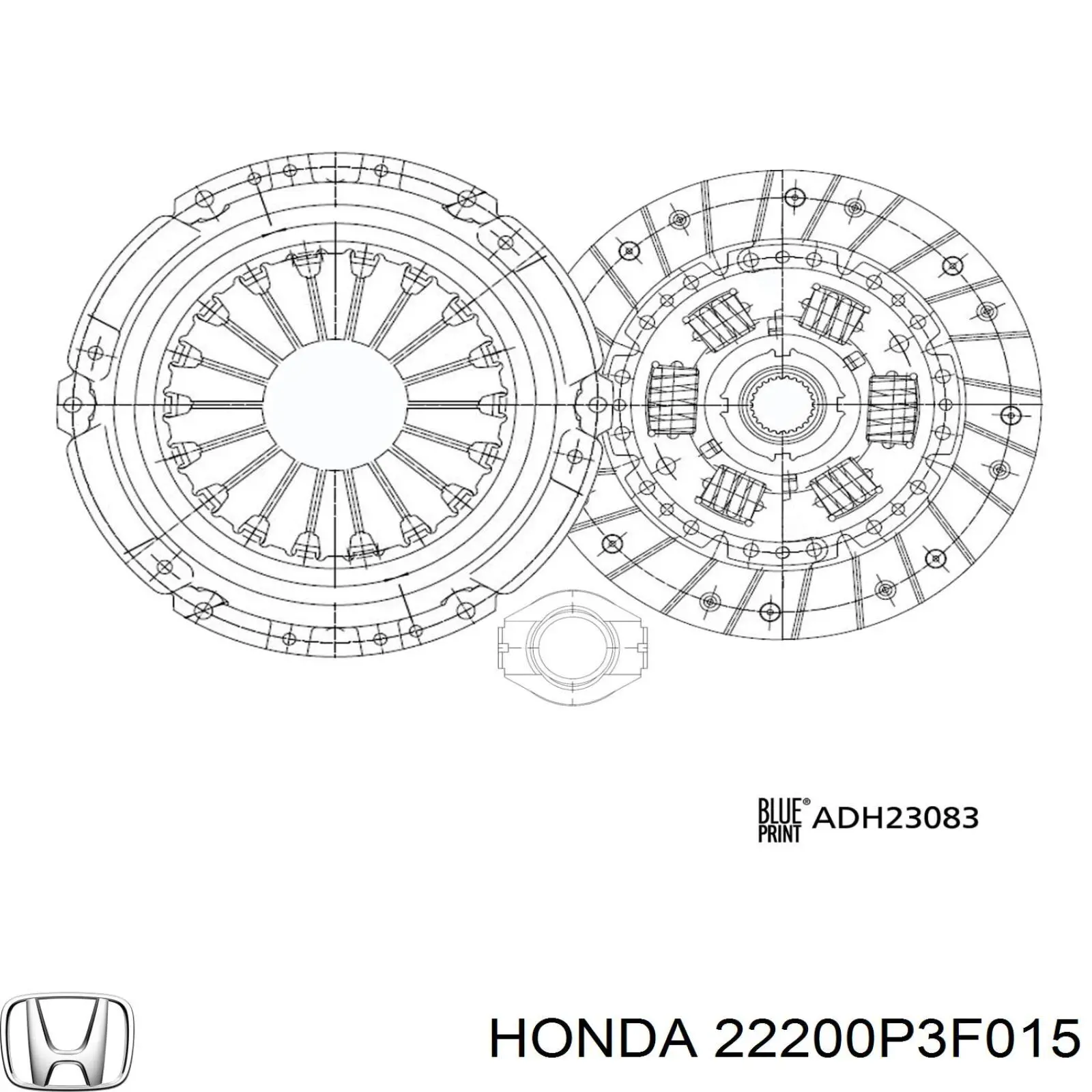 22200P3F015 Honda disco de embrague