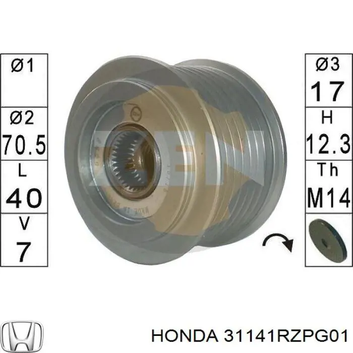 31141RZPG01 Honda 