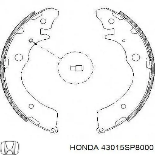 43015SP8000 Honda zapatas de frenos de tambor traseras